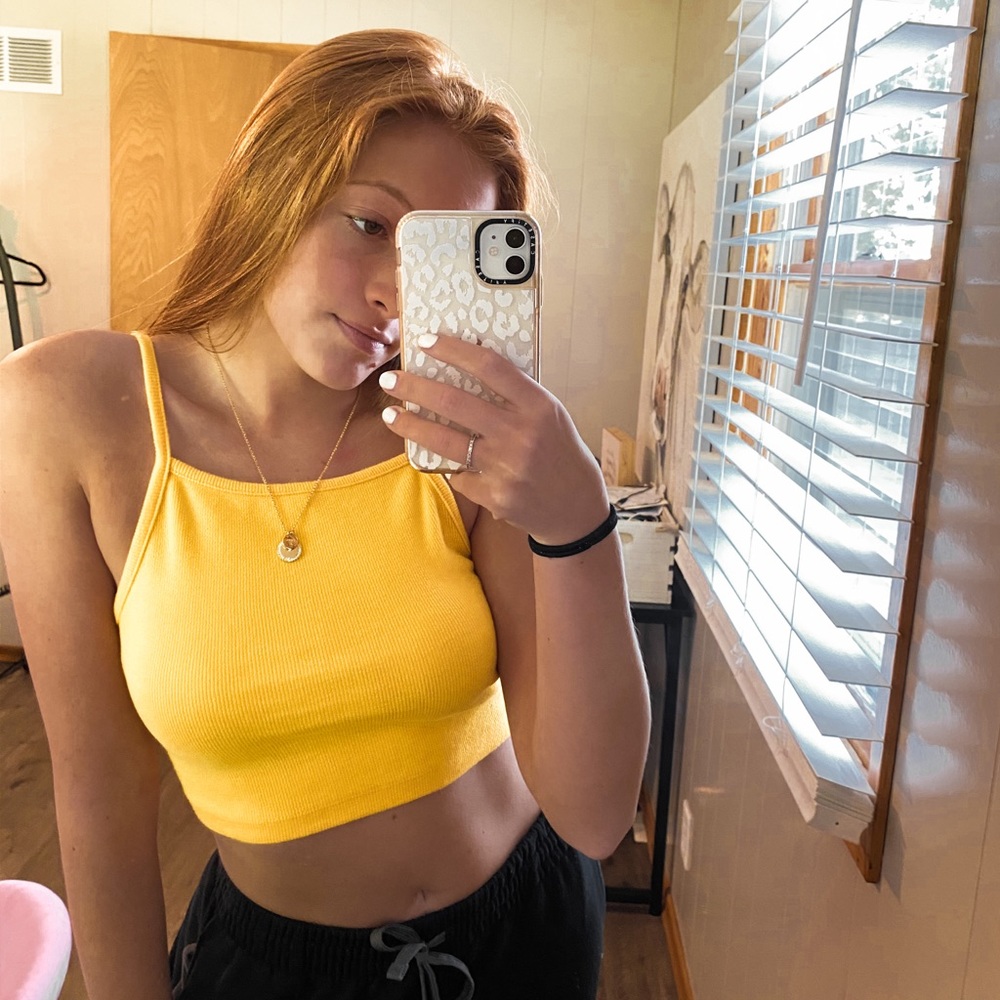Mustard Yellow Crop Top
